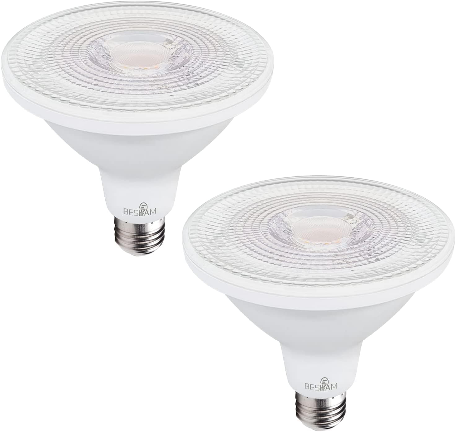 BESLAM PAR38 17W LED Flood Light Bulbs, E26 Base,150W Equivalent, Outdoor Waterproof/Indoor 4000K Warm White Spotlight, 1700lm, 25°Beam Angle, UL Listed & Energy Star, Dimmable 2 Pack