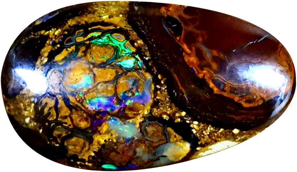 5.55 ct Fancy Shape (17 x 10 mm) Multi Color Australian Koroit Boulder Opal Natural Loose Gemstone