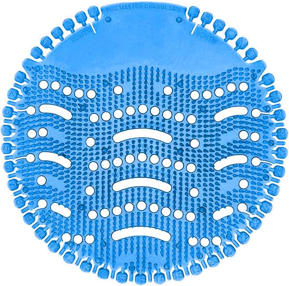 RENCAI Urinal Screen Deodorizer Ocean Mist Blue 10 Pack Anti-Splash with Odor Neutralizer Mat Scent Lasts 30 Days Suitable for Public and Domestic Use
