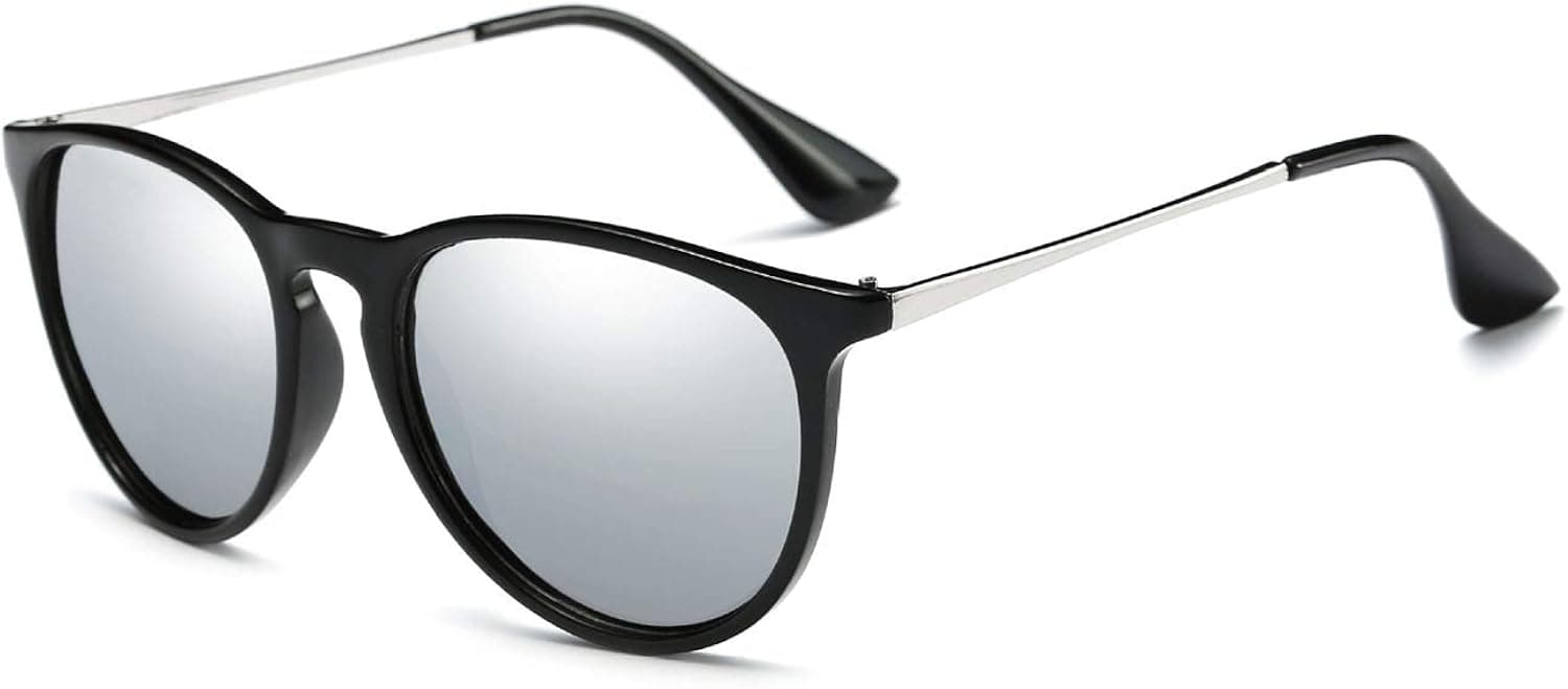 Sunglasses for Women Men Polarized Vintage Round Classic Retro Fashion Sun glasses Aviator Mirrored uv Protection