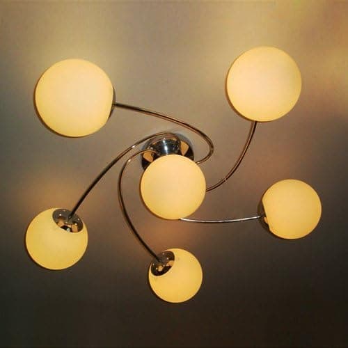 LightInTheBox Artistic Semi Flush Mount with 6 Lights in Globe Shade