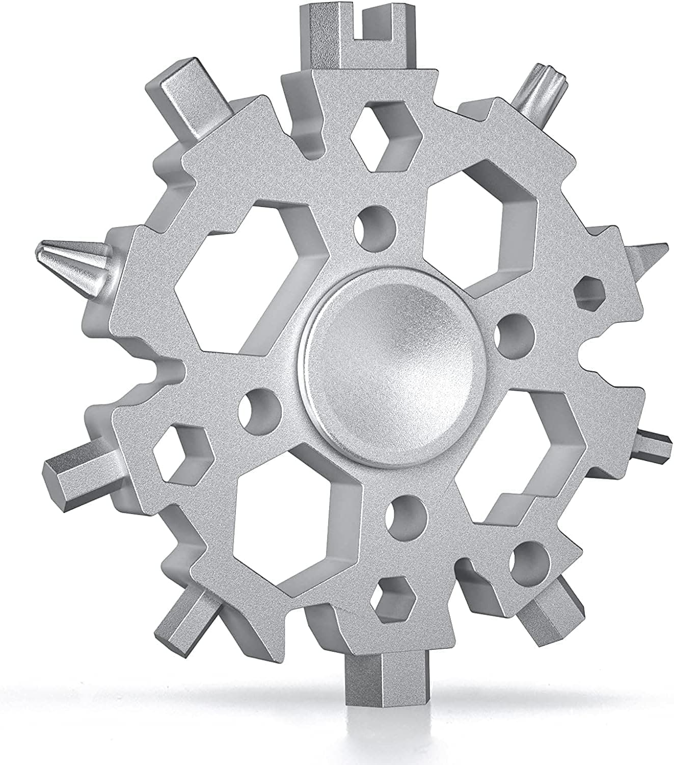 Stocking Stuffers for kids, 23 in 1 Snowflake Multitool Funny Christmas Gifts for Men, dads, teens, adults (Silver)