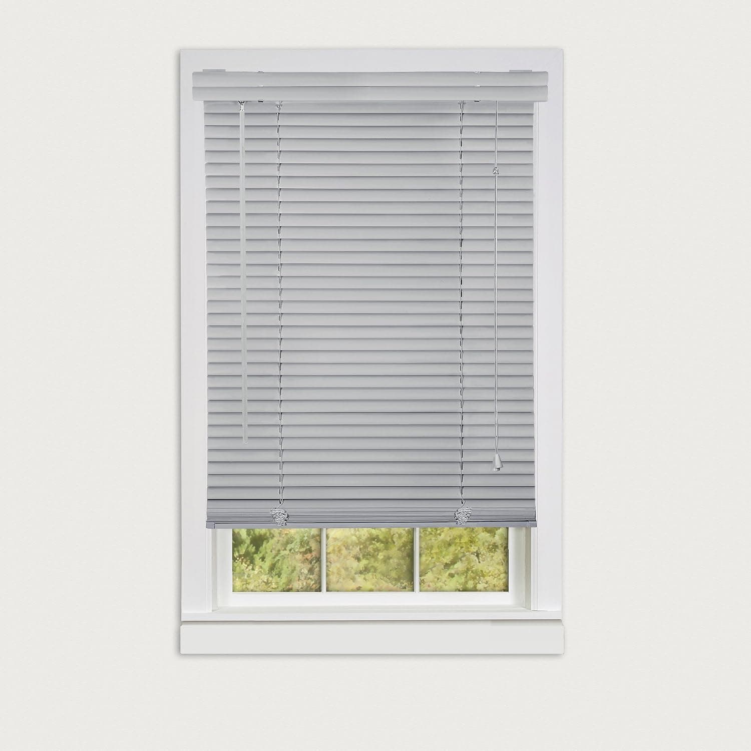 Achim Home Furnishings Morning Star 1" Vinyl Mini Blinds, 34" x 72", Grey