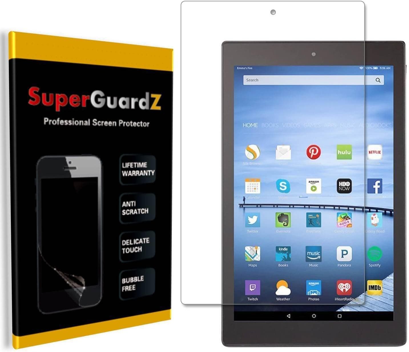 [3-Pack] Fire HD 10 (2017) Kids Edition/Fire HD 10 (2017) Screen Protector - SuperGuardZ, Anti-Glare, Matte, Anti-Fingerprint, Anti-Scratch, Anti-Bubble [Lifetime Replacement]