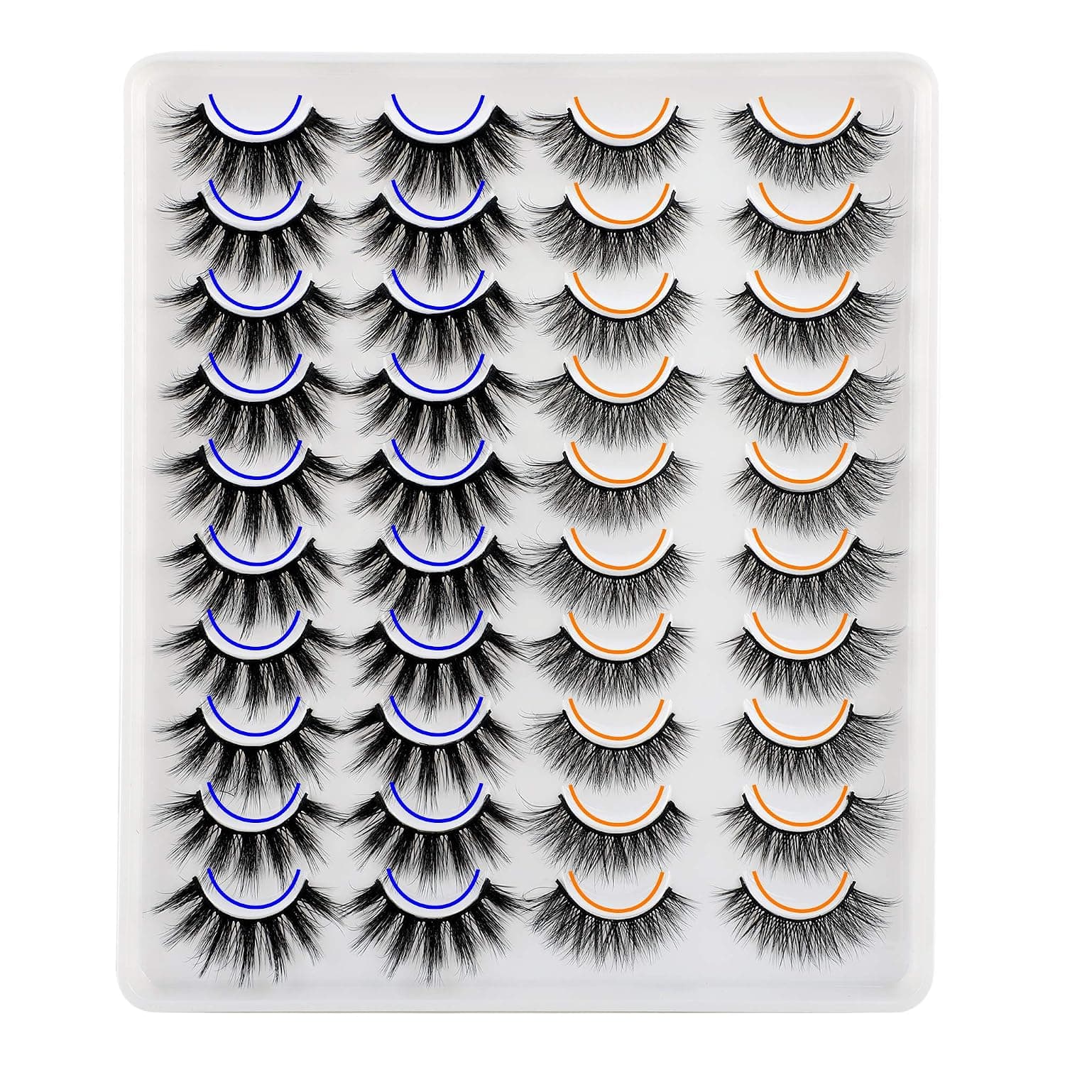 ALPHONSE 20 Pairs 2 Styles Mixed False Eyelashes Natural Fluffy Fake Eyelashes Wholesale Lashes Pack