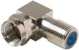 Premium Right Angle 3 GHz F Adapter Adapter High Frequency Commercial Grade 90 Degree RG6 Audio Video Coaxial Connector Male to Female Component RF Digital Signal TV Adapter