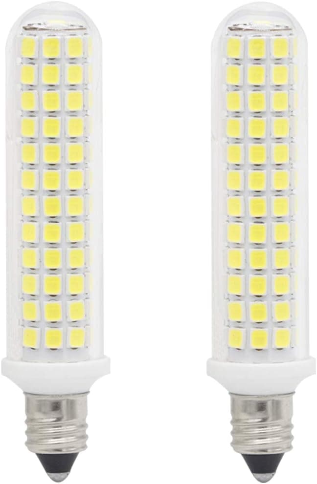 Ylaide E11 led Bulb 100W Halogen Bulbs Equivalent 1200lm, t4 JD E11 Mini Candelabra Base Light Bulbs 110V 120V 130 Voltage Input, Pack of 2 (Daylight White 6000K)