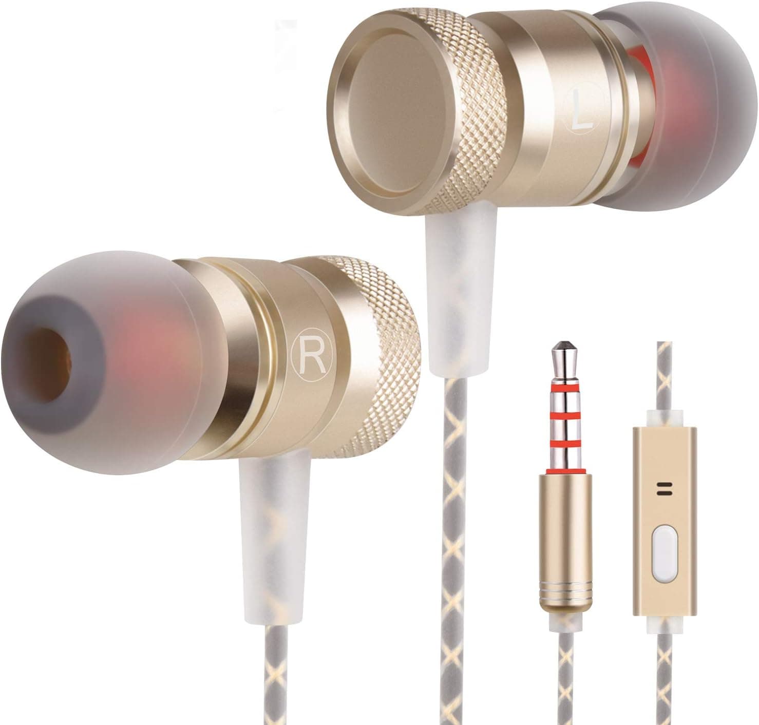 Earbuds Earphones in Ear Headphones Ear Buds for Music Wired Headphones Earbuds Noise Cancelling Compatible MP3 Players, Samsung,Android Smart Phone Stereo Heave Bass