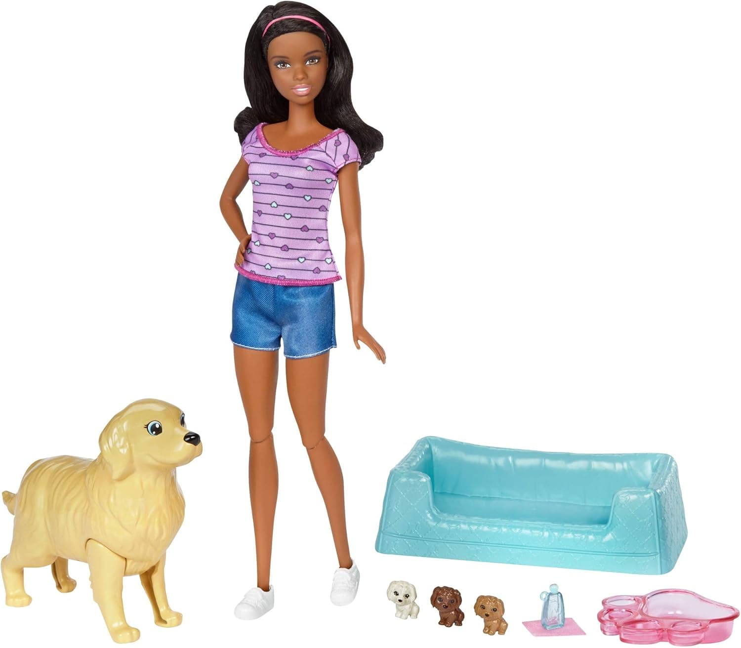 ​Barbie Dolls with Mommy Dogs and Newborn Puppies