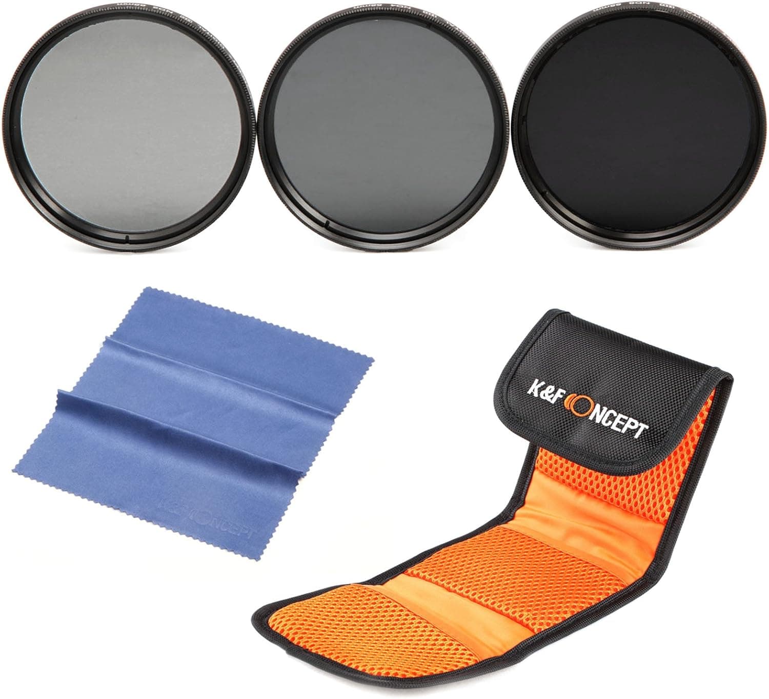 K&F Concept 62mm Lens Filter Kit ND2 ND4 ND8 ND Neutral Density ND Lens Filters Set Compatible with Sigma 18-200mm f/3.5-6.3 II DC 18-250mm 70-300mm 28-300mm 18-125mm Lens