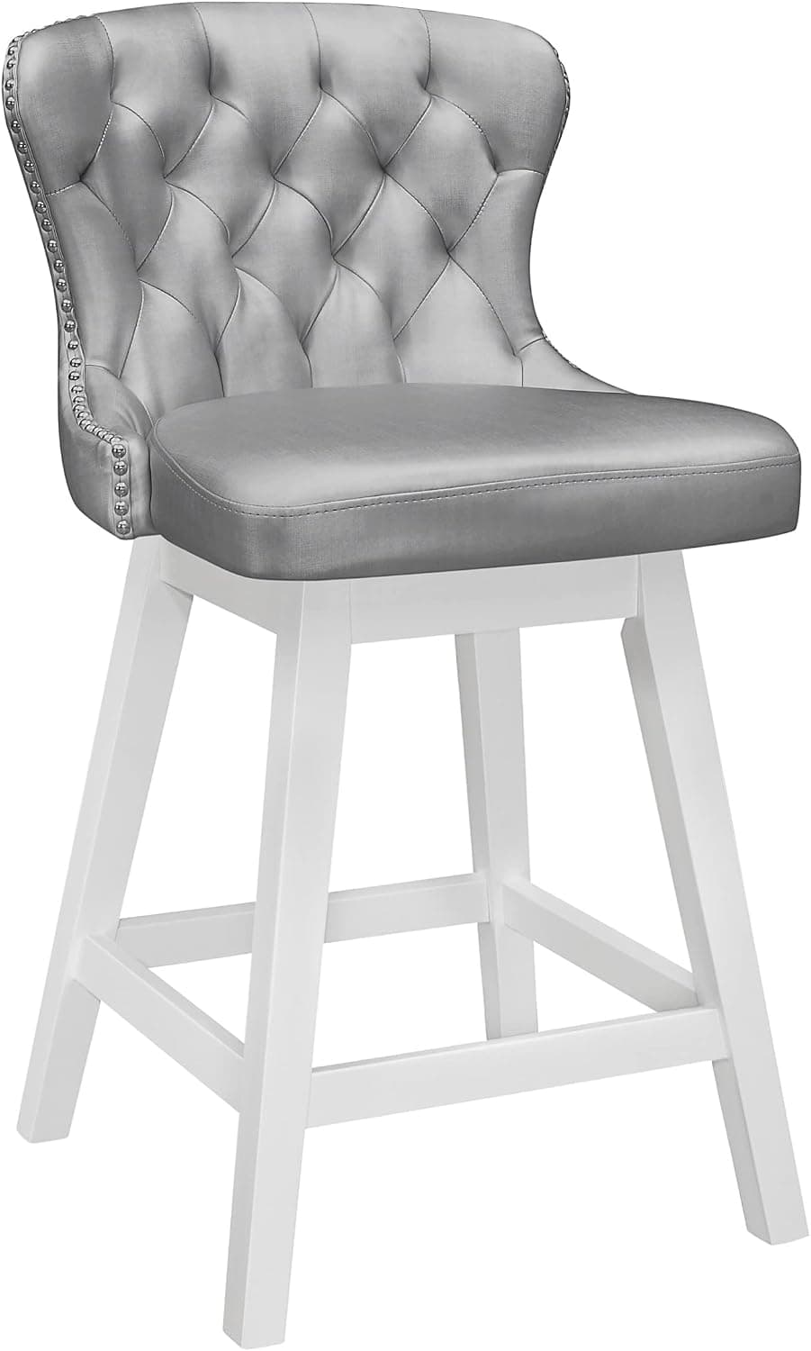Hillsdale, Rosabella Wood Swivel Counter Height Stool, White