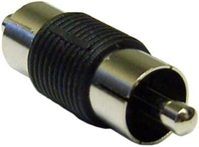 GadKo RCA Coupler/Gender Changer, RCA Male to RCA Male, Nickel Plated