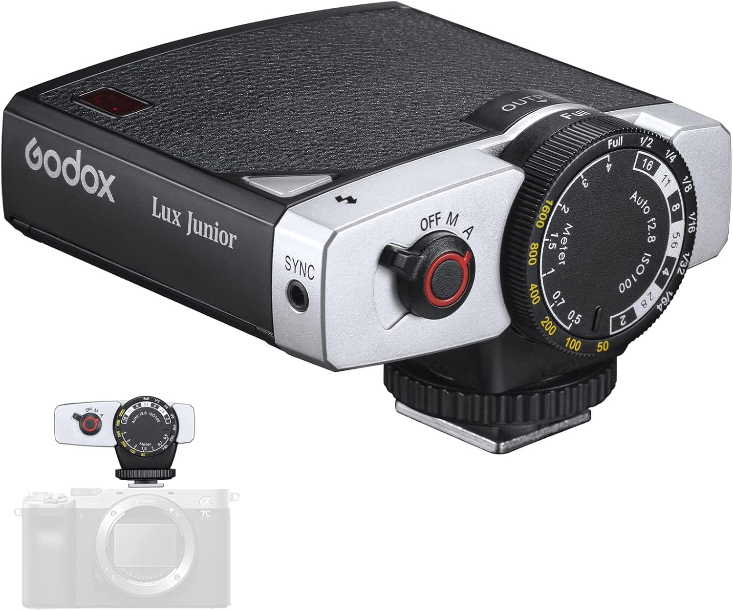 Godox Lux Junior Retro Camera Flash Speedlite Compatible for Sony,Canon,Nikon,Fujifilm,Olympus,Built-in 2.4G Wireless X System,