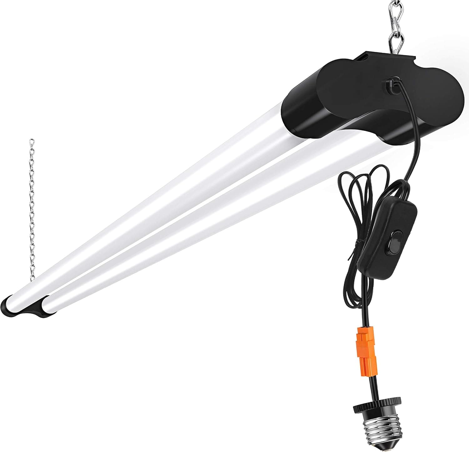 FREELICHT LED Utility Shop Light for Garage, 22W, 4 FT, 2200 LM, 48 Inch Integrated Fixture, 5000K Daylight, Black