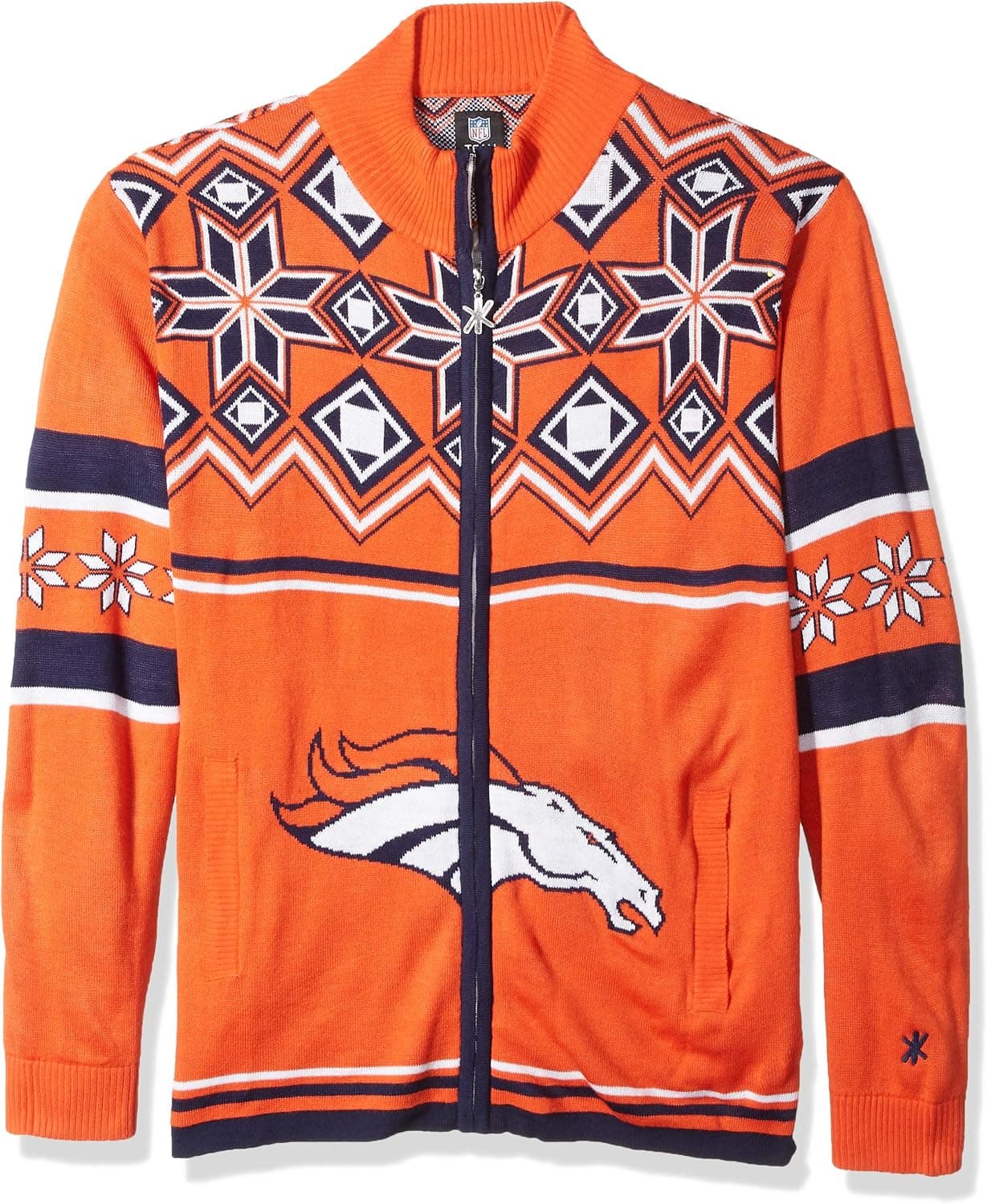 FOCO NFL Split Logo Ugly Sweater Jacket