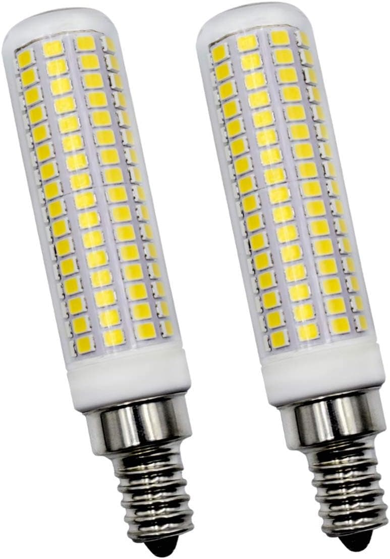E12 LED Light Bulb 7.5W AC 100V-265V 100W Halogen Candelabra Bulbs Non-dimmable Daylight White 6000K 1200LM for The Dining lamp/Ceiling Fan/Chandelier Lighting/Device Bulbs Pack of 2