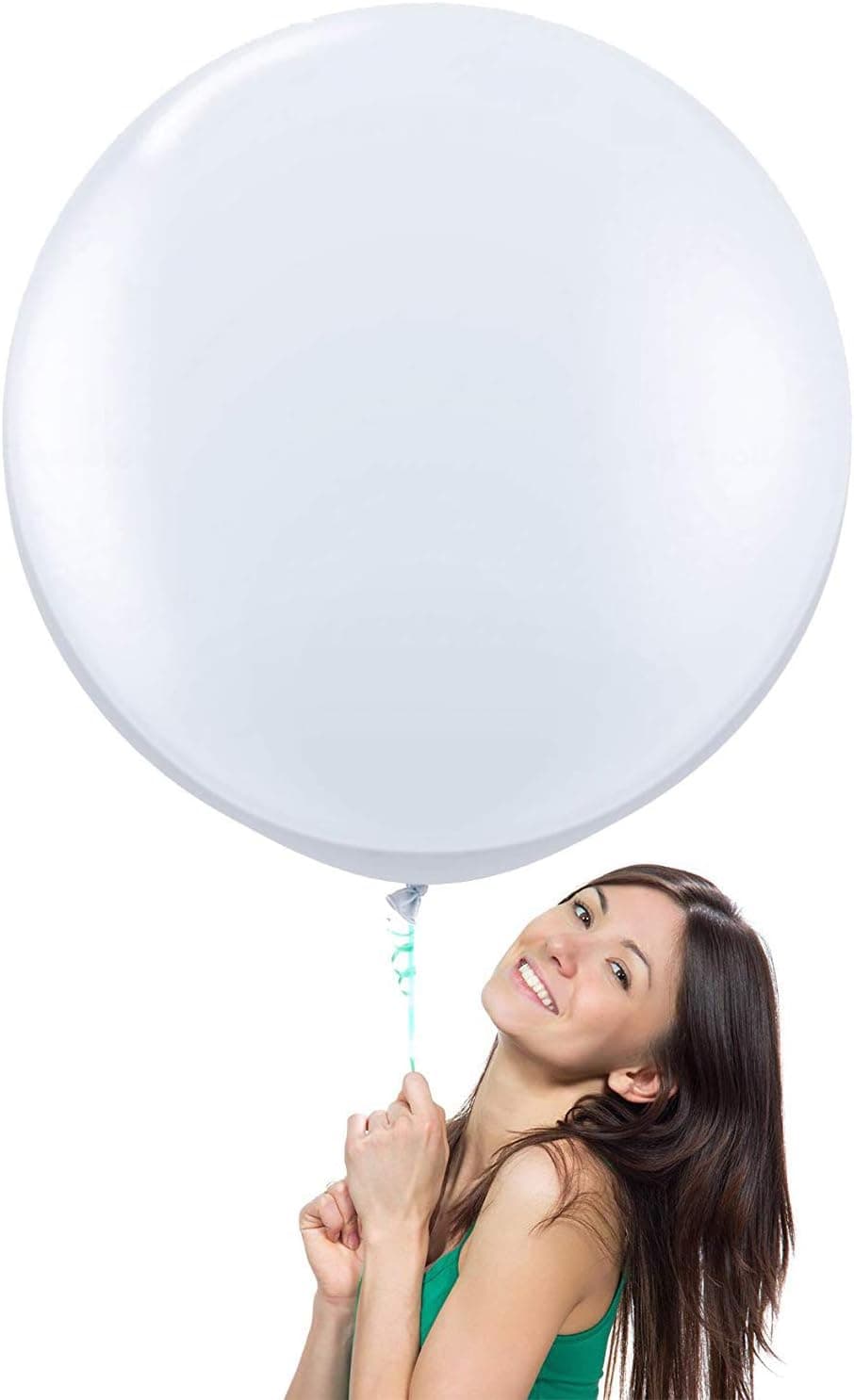36 Inch Giant Latex Balloon Pearlescent White (Premium Helium Quality) Pkg/6 by NYKKOLA