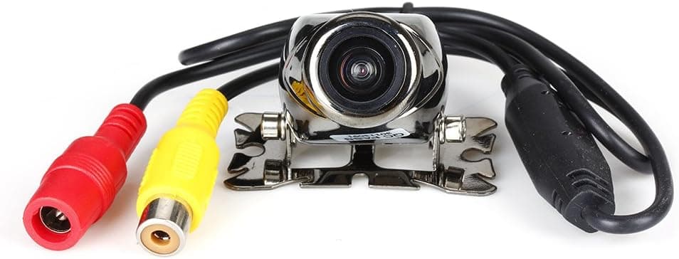 Flexzion Car Rear View Camera Vehicle Backup Reverse Parking Electronic Accessory High-Definition Waterproof Cmos Color with 170 Degree Viewing Angle and AV Cable