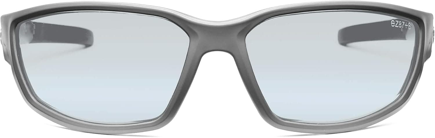 Ergodyne - 53180 Skullerz Kvasir Safety Glasses - Matte Gray Frame, In/Outdoor Lens