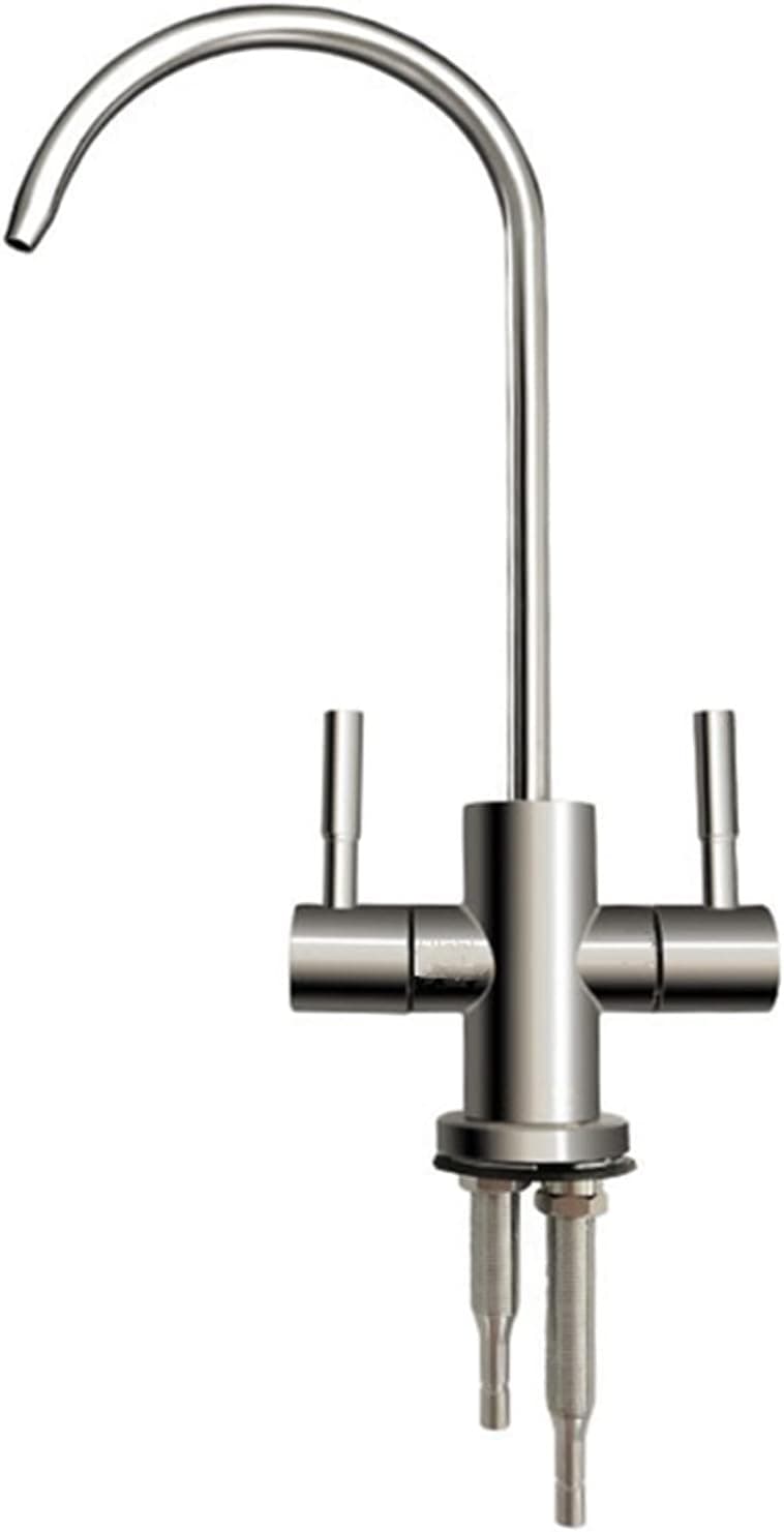 ROLYA Sparkling Water Reverse Osmosis Drinking Water Filter Tap Bar Spigot Sink Filtered Kitchen Faucet (2 Way Filtration Tap, Brushed Nickel)