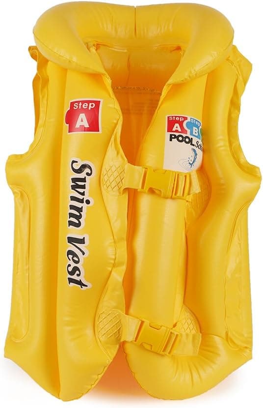 Bondpaw Inflatable Baby Swim Vest, Swim Trainer Life Jacket for Baby Toddler Age 12 Months-4 Years with Swim Trainning