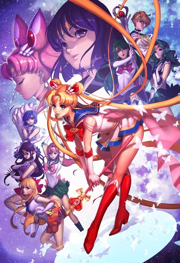 EMCCPTU Sailor Moon Anime Character Jigsaw，Stress Relief Jigsaw，Wooden Jigsaw，Fun Toy Puzzles for Kids Educational Jigsaw，Pastime Jigsaw，Puzzles for Young People to Relieve Boredom