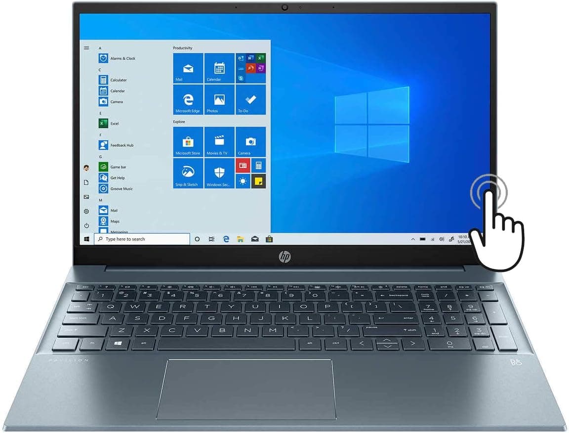HP High Performance Pavilion 15 15.6" FHD Touchscreen Laptop, 11th Gen Core i7-1165G7, WiFi-6, Backlit Keyboard, USB-C, HDMI, Iris Xe Graphics, 16GB RAM, 512GB PCIe SSD, Win 10, Fog Blue