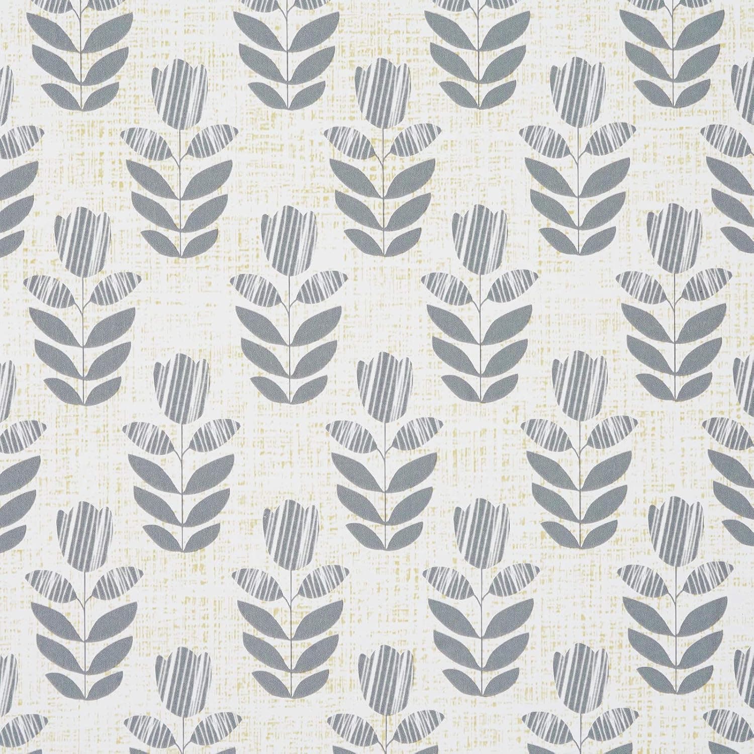 Mecpar Tulip Wallpaper 17.7" x 78.7" Tulip Leaf Peel and Stick Floral Wallpaper Block Print Tulip Floral Contact Paper Neutral Self Adhesive Vinyl for Living Room Bedroom Wall Cabinet Decorative