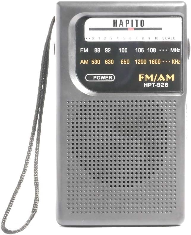 Portable AM/FM Radio Battery Operated Transistor Radio - Excellent Reception, Built-in Speaker and Headphone Jack for Walking Hiking Camping & Emergency Use