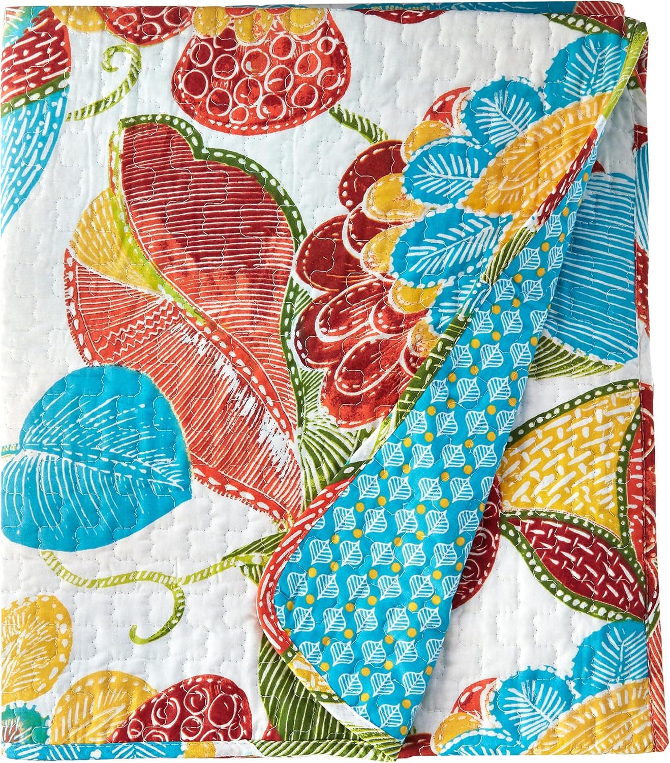 Lush Decor Layla Throw Blanket, 60 x 50, Orange/Blue