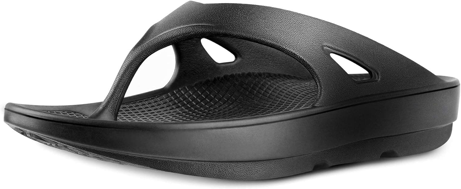 Nabevin Unisex Flip Flops Thong Sandal | Shower Shoes | Casual Shoes,Sport Recovery Shoes for Women and Men Black, 7