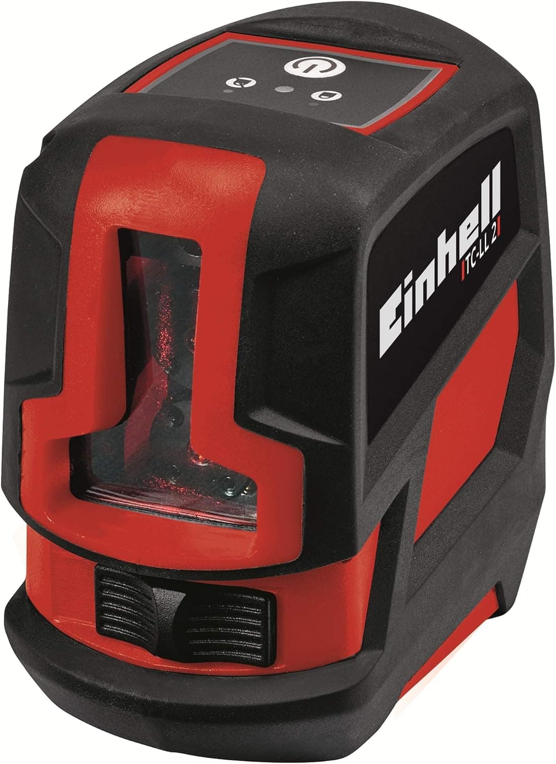 Einhell TC-LL Self-Leveling Red-Beam Horizontal and Vertical Cross-Line Laser Level, 30-Ft Range, Class II, w/ Universal Clamp and Storage Bag Included, Tool Only (AA Batteries Not Included)