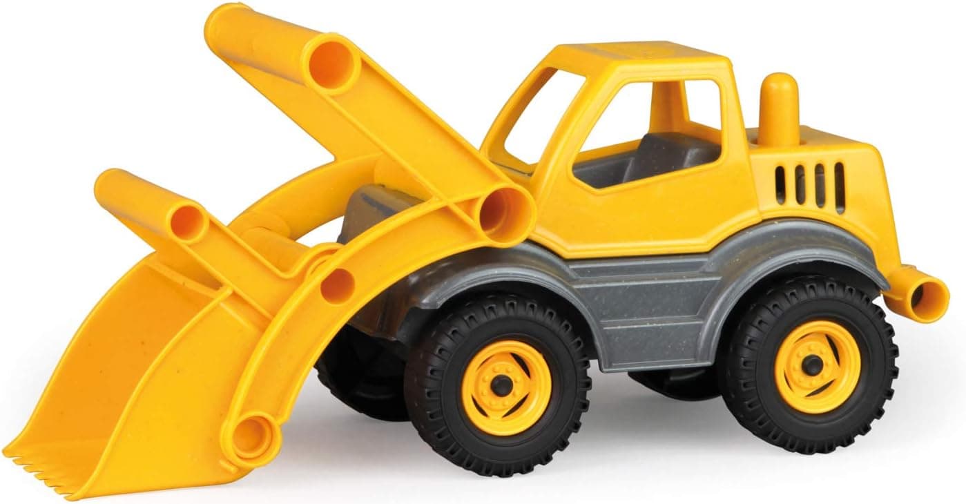 LENA® Eco Active Bulldozer Toy for Kids, Easy Grab Handle and Flip Open Cab, Super Sturdy Construction for Real Action (Digging In The Dirt Or Sandbox)