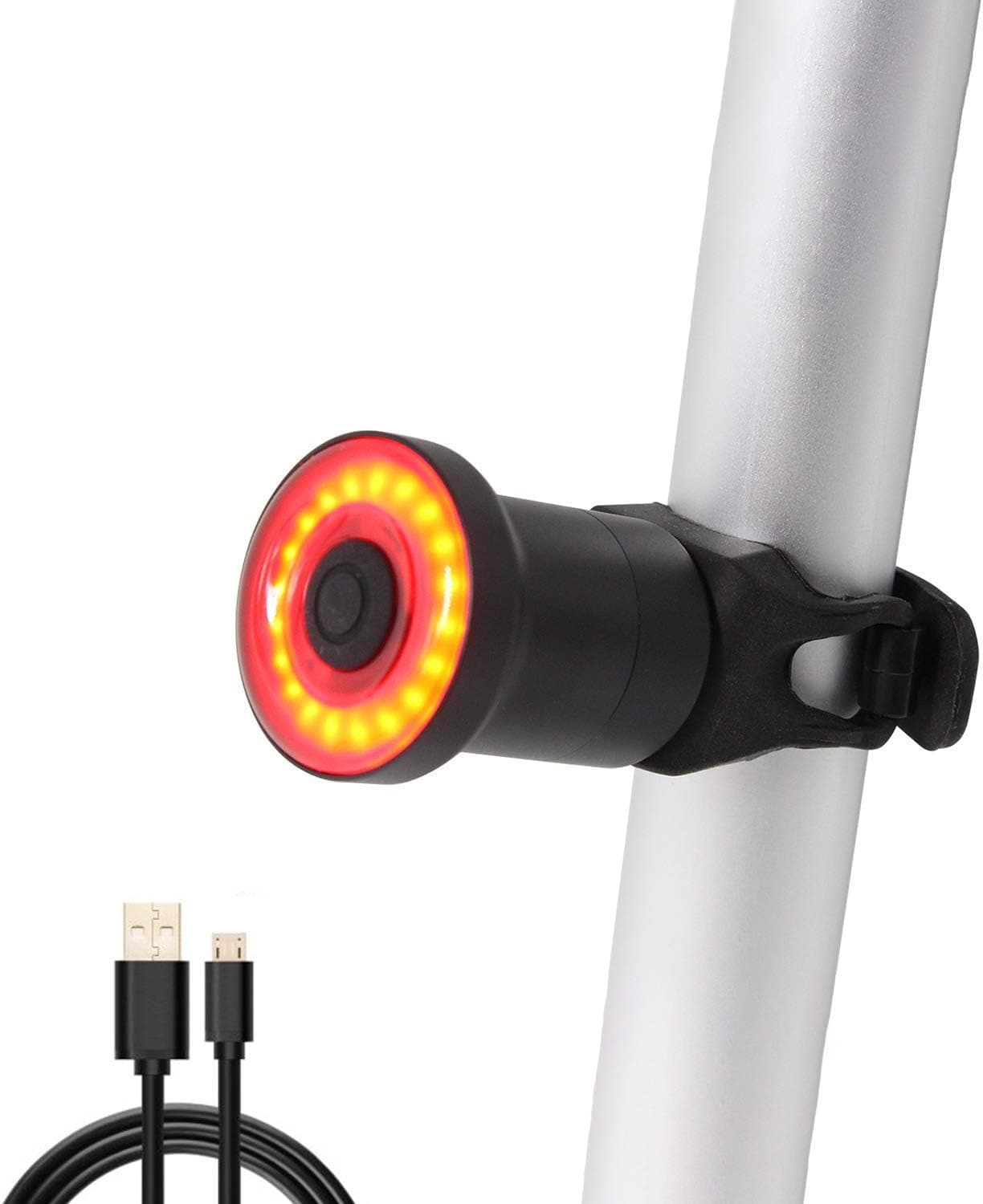 CooSpo Bike Tail Light, USB Rechargeable Safety Bicycle LED Tail Light, with 3 Modes, IPX6 Waterproof