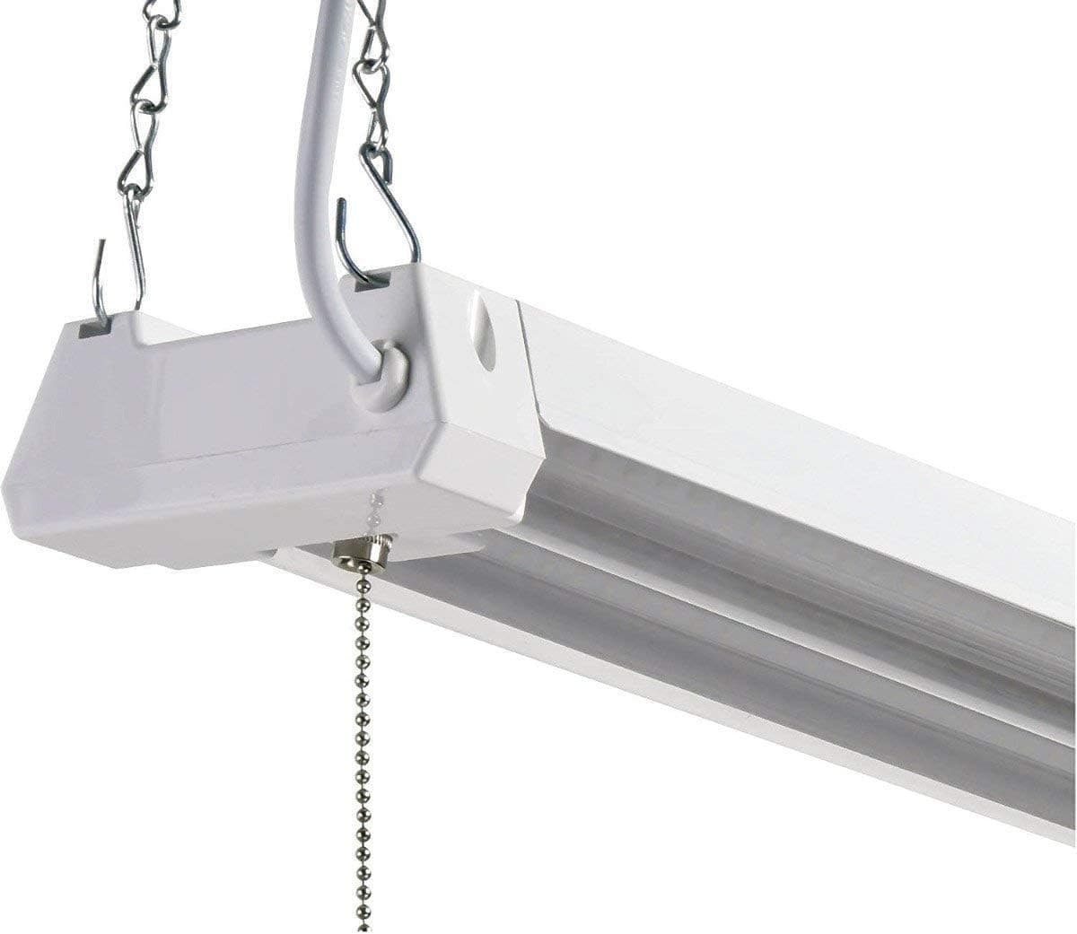 (Pack of 3) Maxlite, LED Shop Light Linkable Integrated Fixture, 4FT, 4000LM, 40W 120V, 5000K Daylight, 48” for Garages, Workshops, Basements, Hanging or FlushMount, Plug and Pull Chain, Energy Star