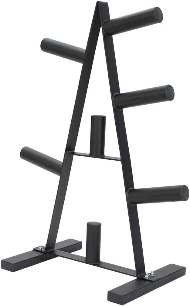 2 inch Weight Plate Rack,A Frame Weight Plate Tree for Bumper Plates Dumbbell Rack Storage Stand Free Weight Stand Metal Steel for Home Workout Gym, Olympic Weight Rack