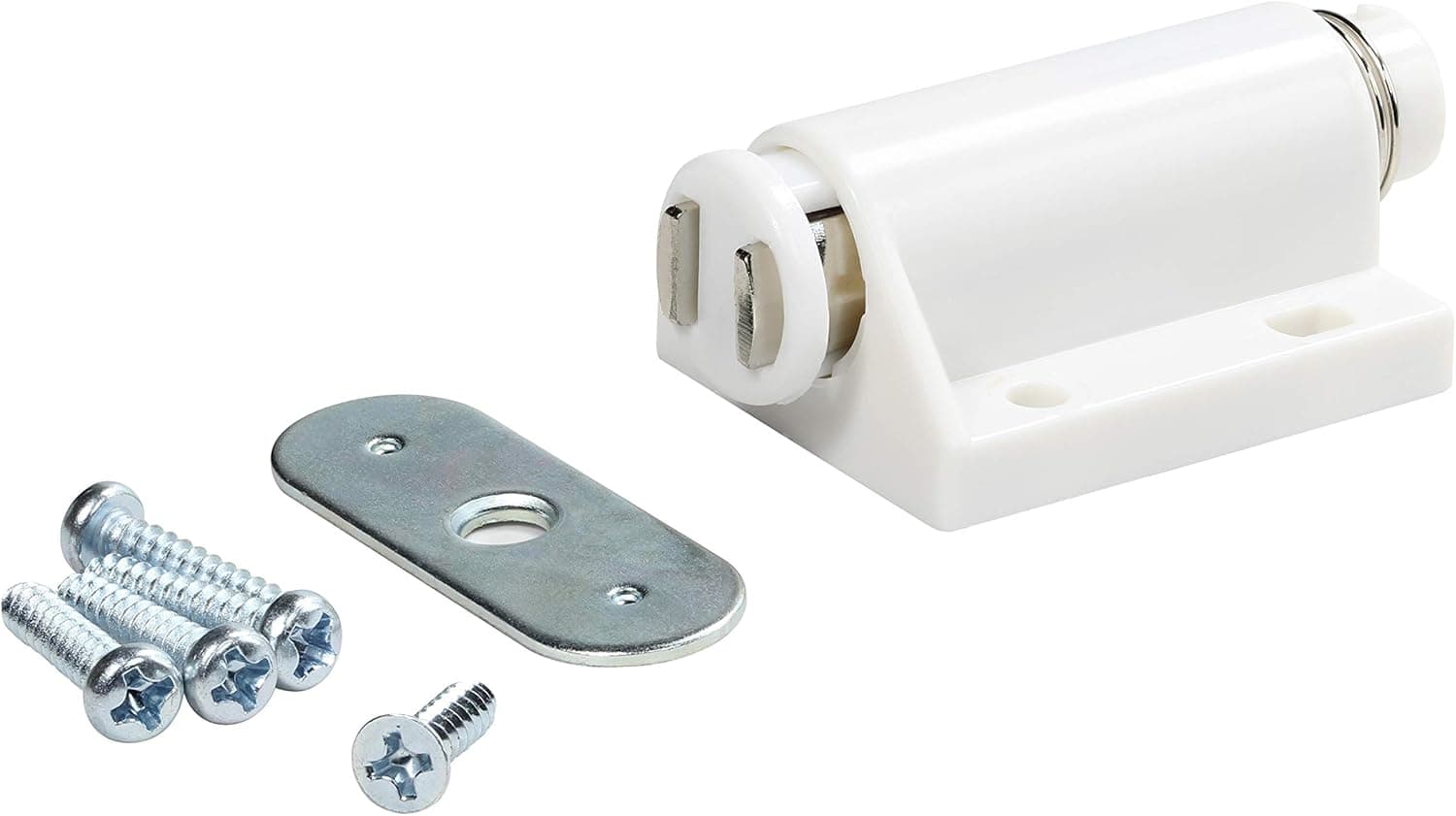 Rok Hardware Magnetic Kitchen Cabinet Furniture Door Touch Push to Open Latch Catch (10 Pack, White)