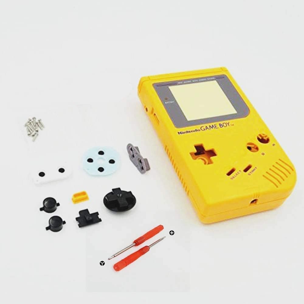 New Full Housing Shell Cover Case Pack with Screwdriver for Gameboy Classic/Original GB DMG-01 Repair Part-Yellow