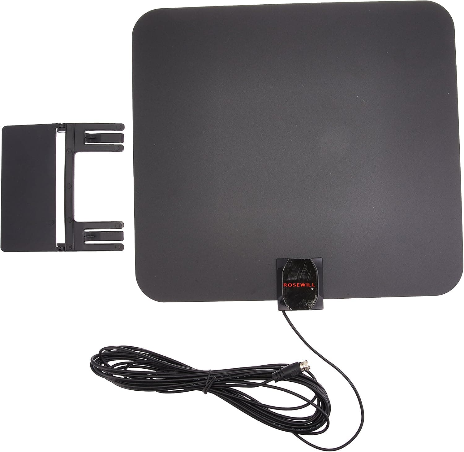 Rosewill Amplified UHF/VHF/HDTV Indoor 1080P Digital TV Antenna – 50 Mile Range with Detachable Amplifier USB Power Supply and 20 ft Coax Cable, RHTA-15003