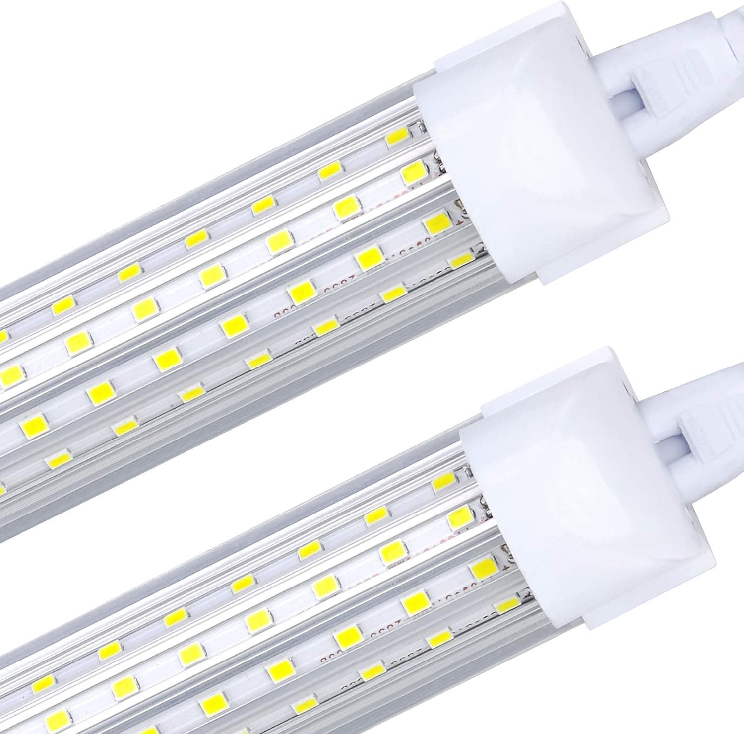 (6-Pack)4FT LED Shop Light, 50W 6000K Cold White 6500LM Super Bright T8 Integrated LED Tube, U Shape 4 Rows LED, High Output, Linkable Light Fixture with Plug for Garage, Workshop, Warehouse,Basement