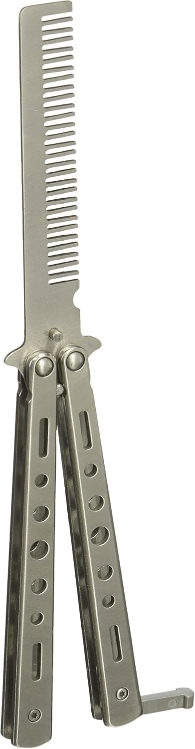 Practice Butterfly Trainer Metal Knife, Silver, Large