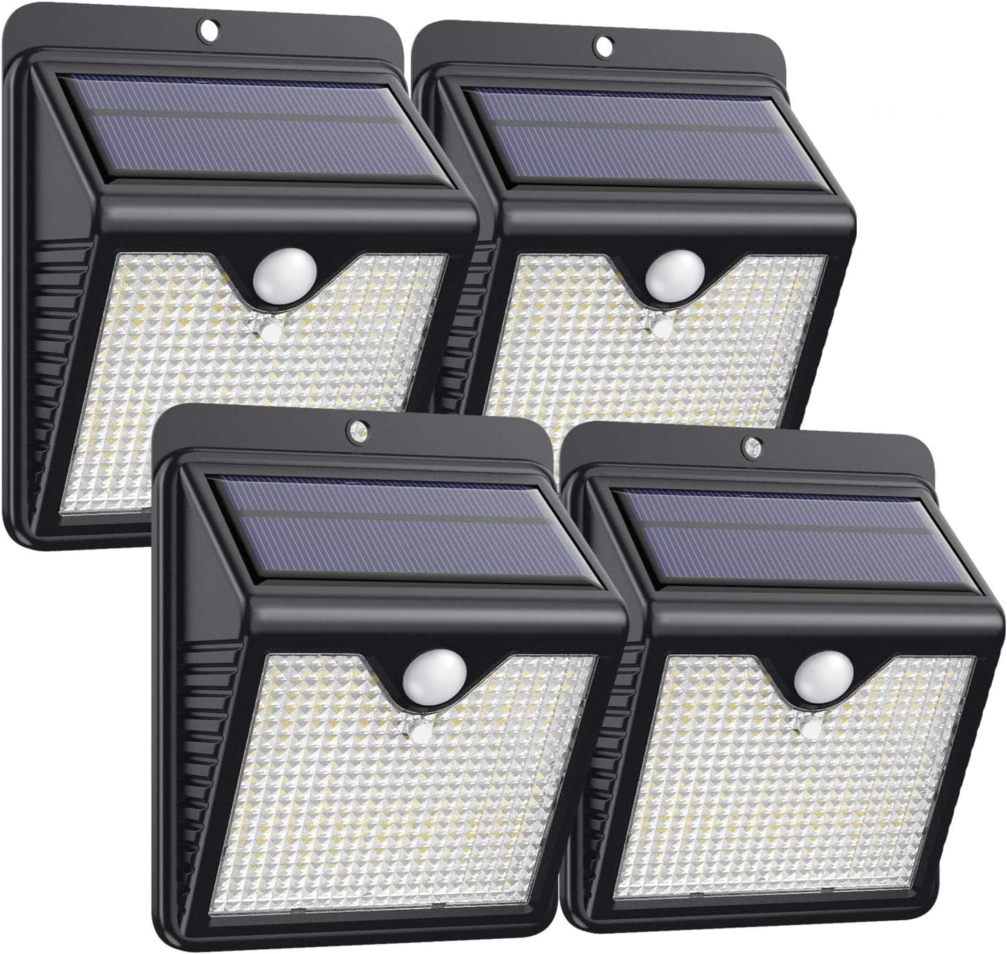 Solar Lights Outdoor [4Pack - 150LED Super Bright] Solar Security Lights Motion Sensor Lights IP65 Waterproof Wall Lights Solar Powered Lights for Garden Patio Yard Deck Garage Fence Pool