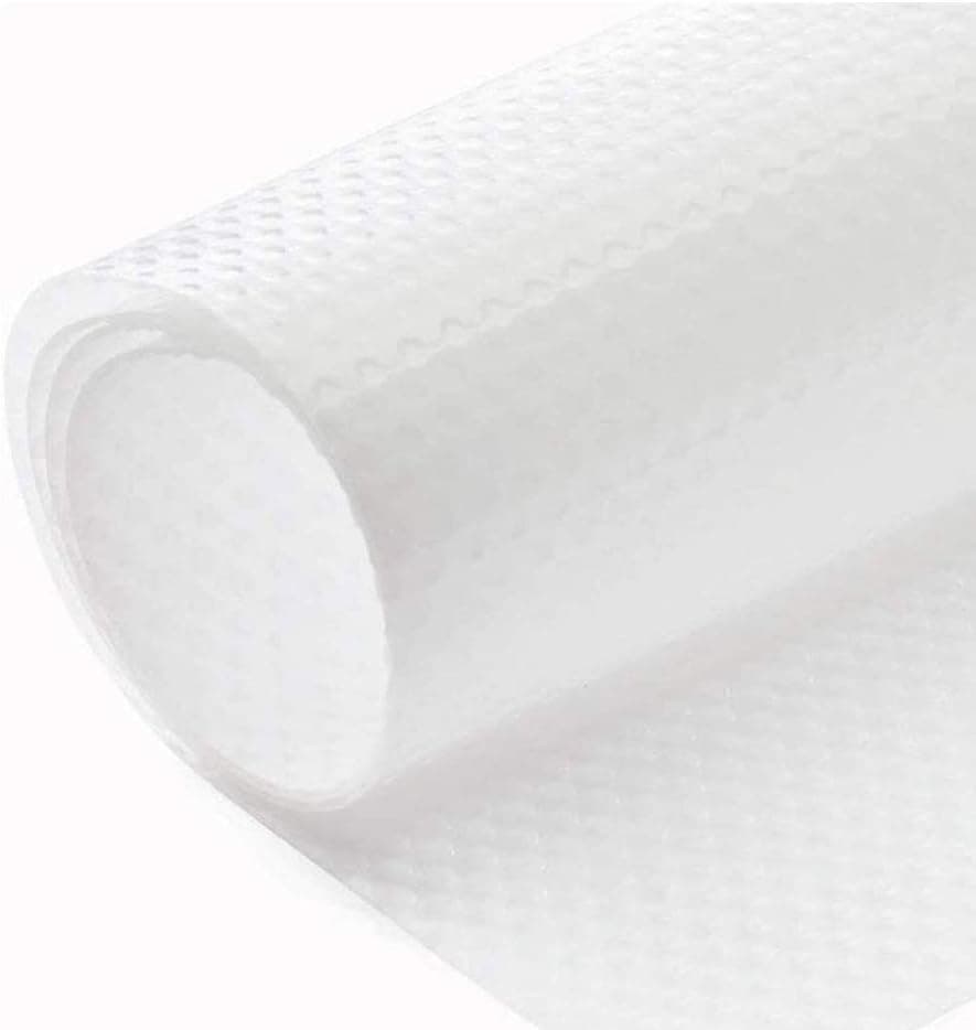 Denformy EVA Food Grade Shelf Liner,Non Adhesive Roll,Cabinet Liner,Washable Anti-Slip Fridge Liner Mat,Kitchen Fridge Mat Pad for Fruit, Vegetable Drawers,59 Inch x 17.7 Inches,Transparent