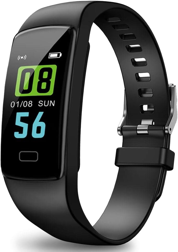 PUBU Fitness Tracker, Heart Rate Monitor Activity Tracker IP68 Waterproof with Sleep Monitor, Health Exercise Fitness Watch Step Counter Pedometer Walking Calories Burned for Kids