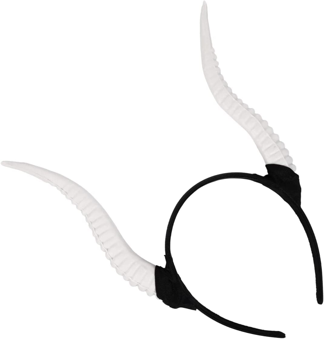 Antelope Horn Headband Sheep Headpiece: H Air Hoop Gazelle Costume Headdress Party Sheep Headwear White
