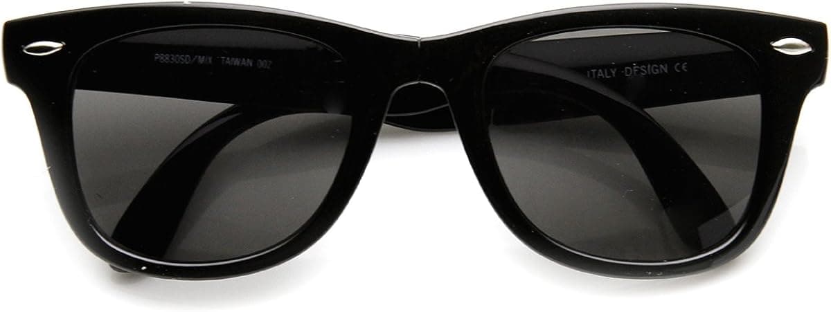 zeroUV Neon Bright Colorful Compact Folding Pocket Horn Rimmed Sunglasses 54mm