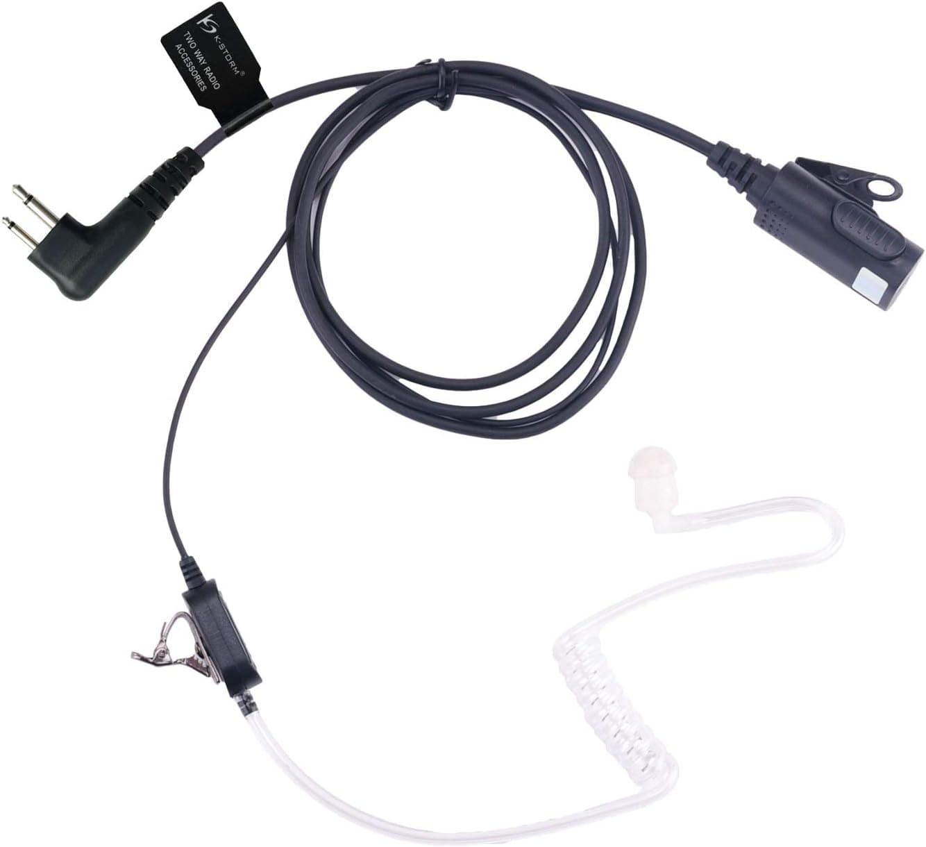 KS K-STORM Surveillance Headset Acoustic Tube Earpiece with MIC Compatible with MotorolaTwo Way Radio
