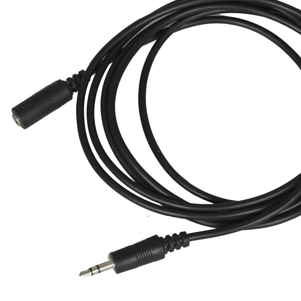 Steren Electron 255-265 Stereo 3.5 mm Male Plug to 3.5 mm Female Jack Cable, 6'