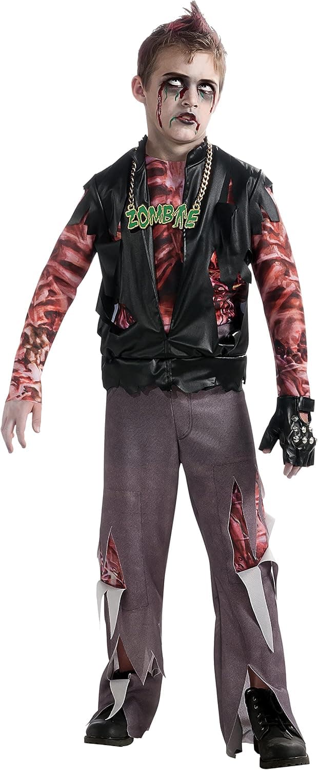 Boy's Zombie Punk Rocker #1 Costume, Small
