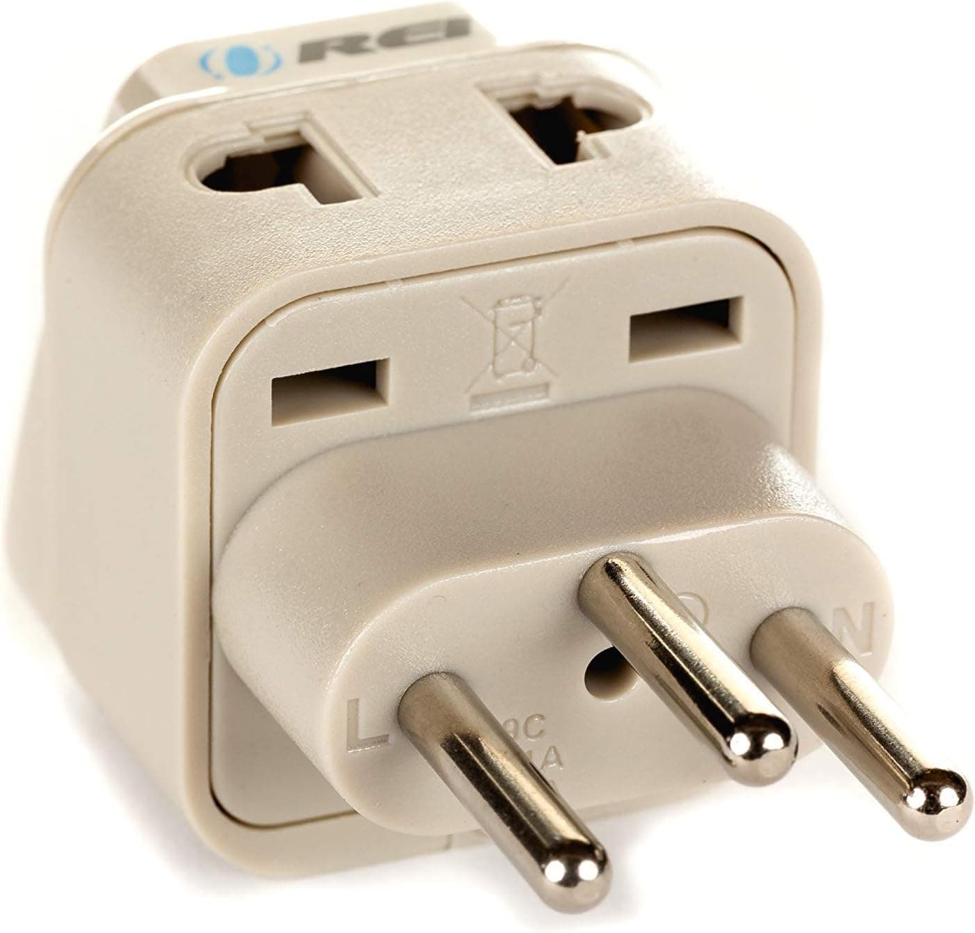 OREI US to Switzerland Plug Adapter -Switzerland Travel Adapter - Type J - Universal 2 in 1 - CE Certified - RoHS Compliant - Beige (DB-11A)